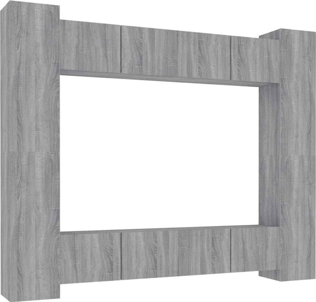 8-tlg. TV-Schrank-Set Grau Sonoma Holzwerkstoff