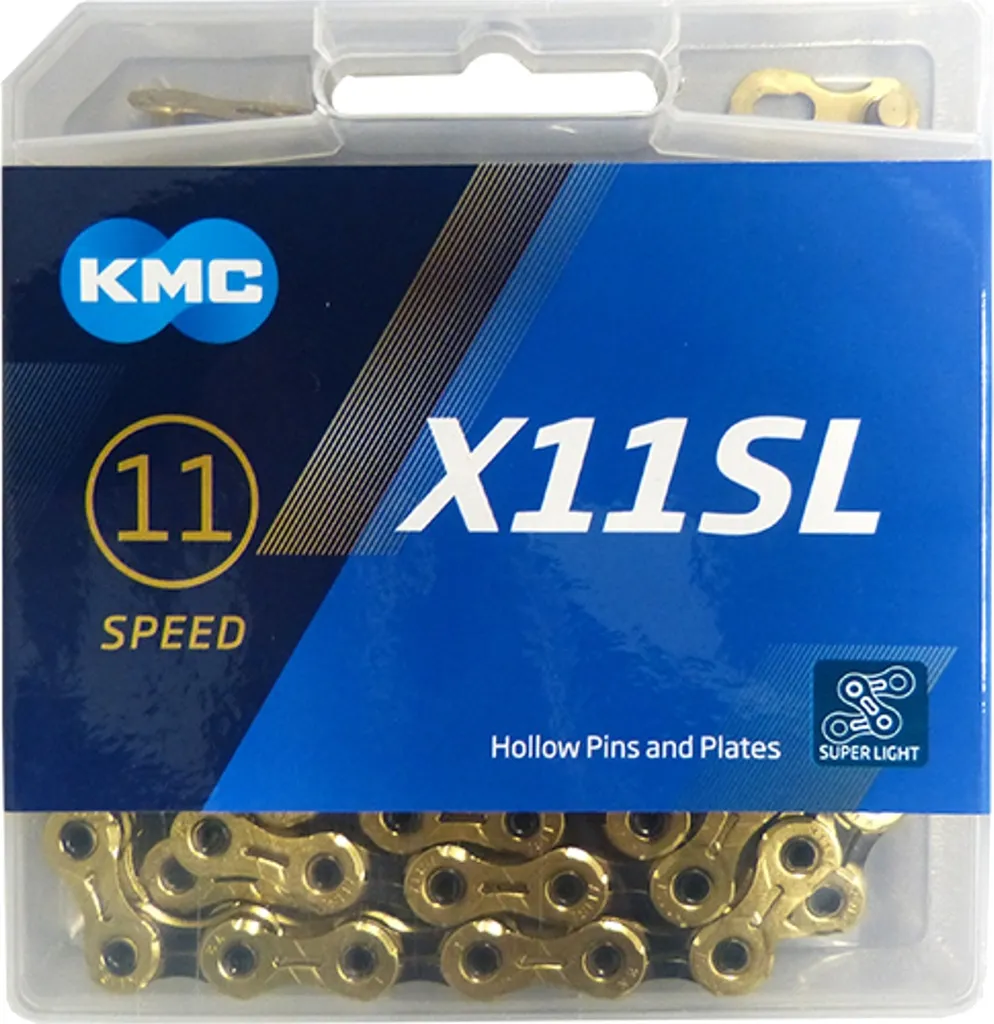 Chaîne 11 Vitesses pour Transmission Fluide KMC X11SL Ti-N 118 Maillons