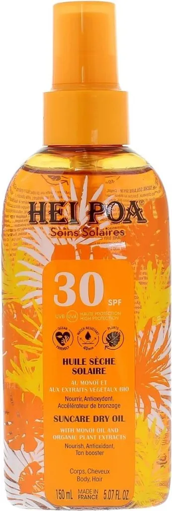 Hei Poa Olio Solare Monoi SPF30 150ml: Abbronzatura Sicura e Profumata
