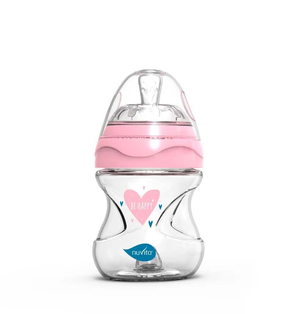 Flacon verre 140 ml rose : fini les fuites et le gâchis de soins