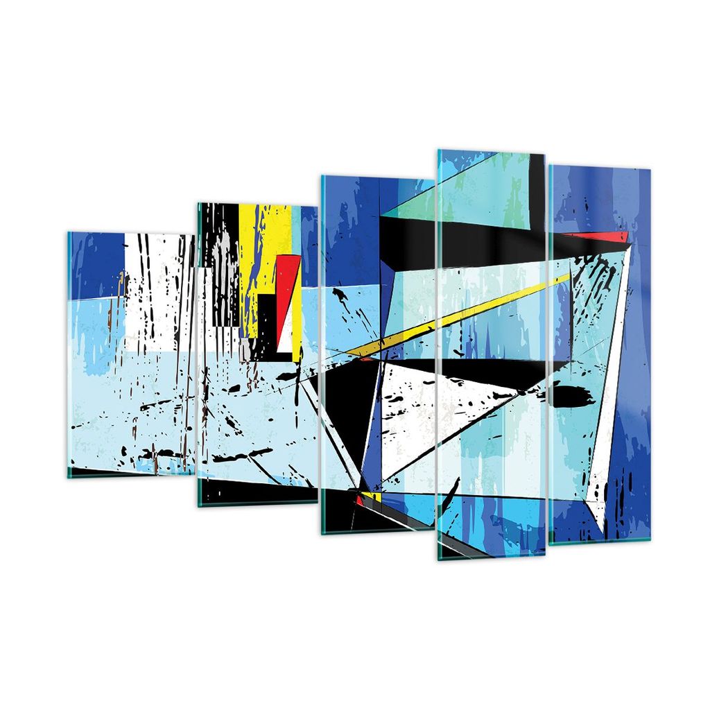 Bilder auf glas - Abstraktion modern - 150x100cm - Glasbilder - Wandbilder - Kunstdruck - zum Aufhängen bereit - Wanddekoration aus Glas - Glas Bi...
