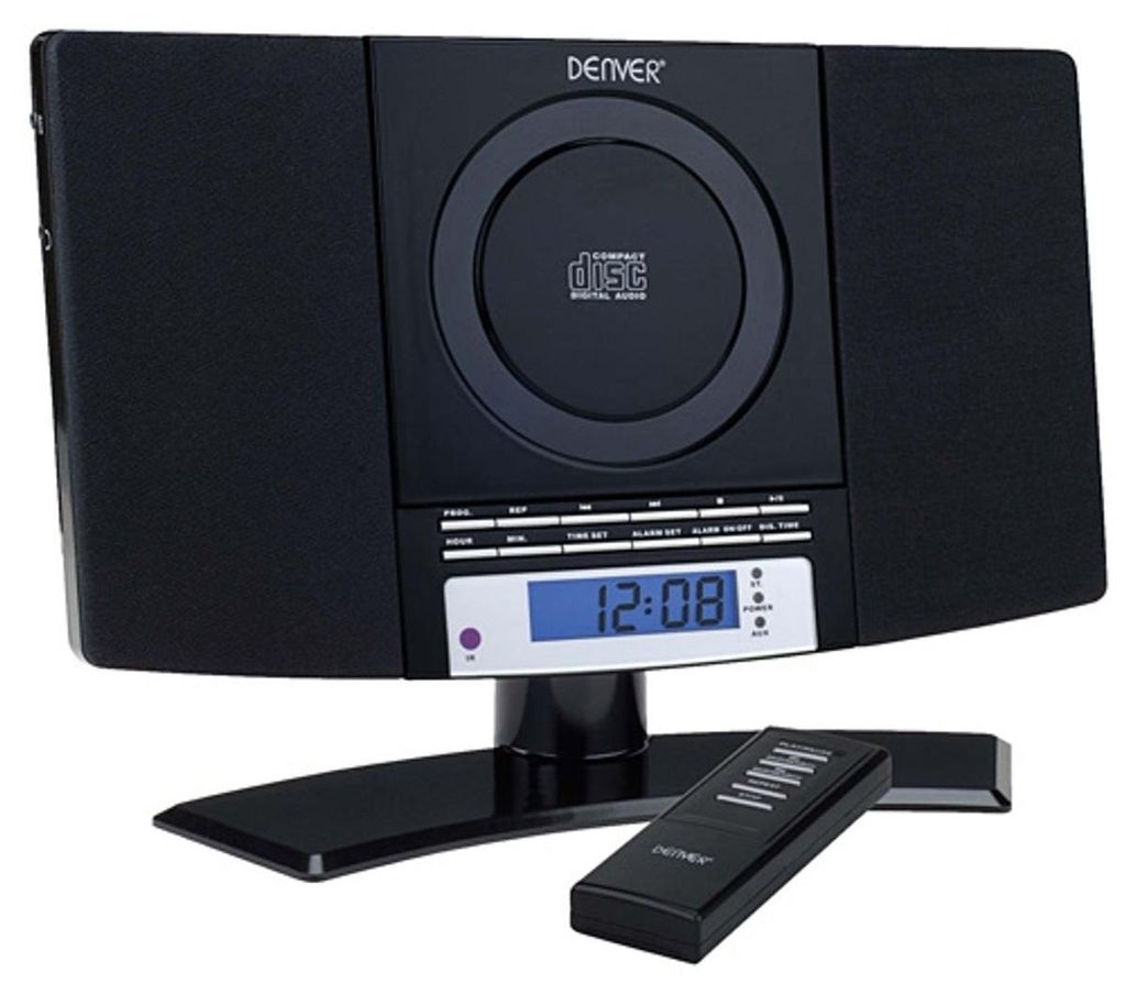Denver MC-5220 BLACK, Černá, FM, LCD, Modrá, Pauza, Play, Obrázek produktu 