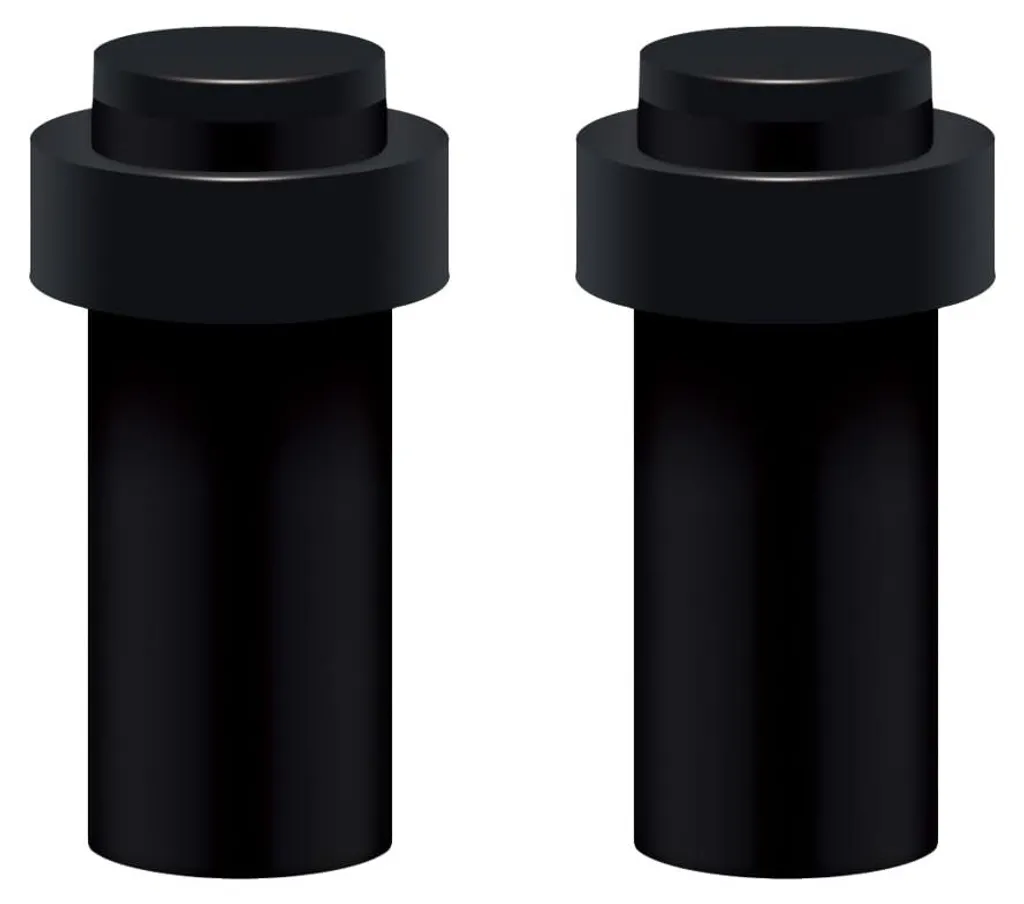 Lot de 2 butoirs de porte en acier inoxydable ø 32 mm hauteur 80 mm