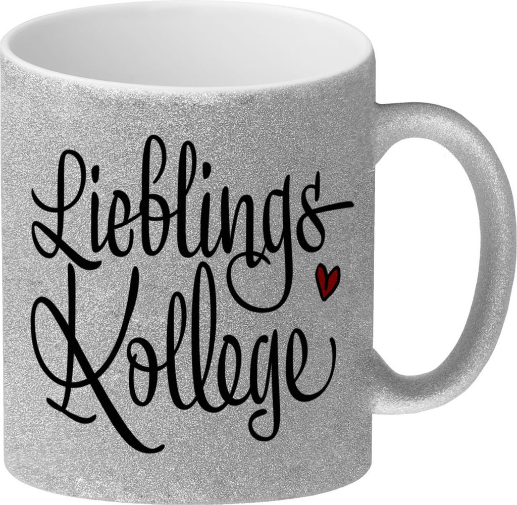 Lieblingskollege Glitzer-Glitzer-Kaffeebecher