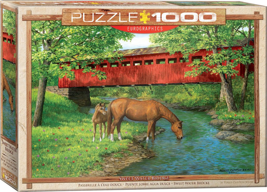 1000 Teile Puzzle Weirs Pferde an der Brücke