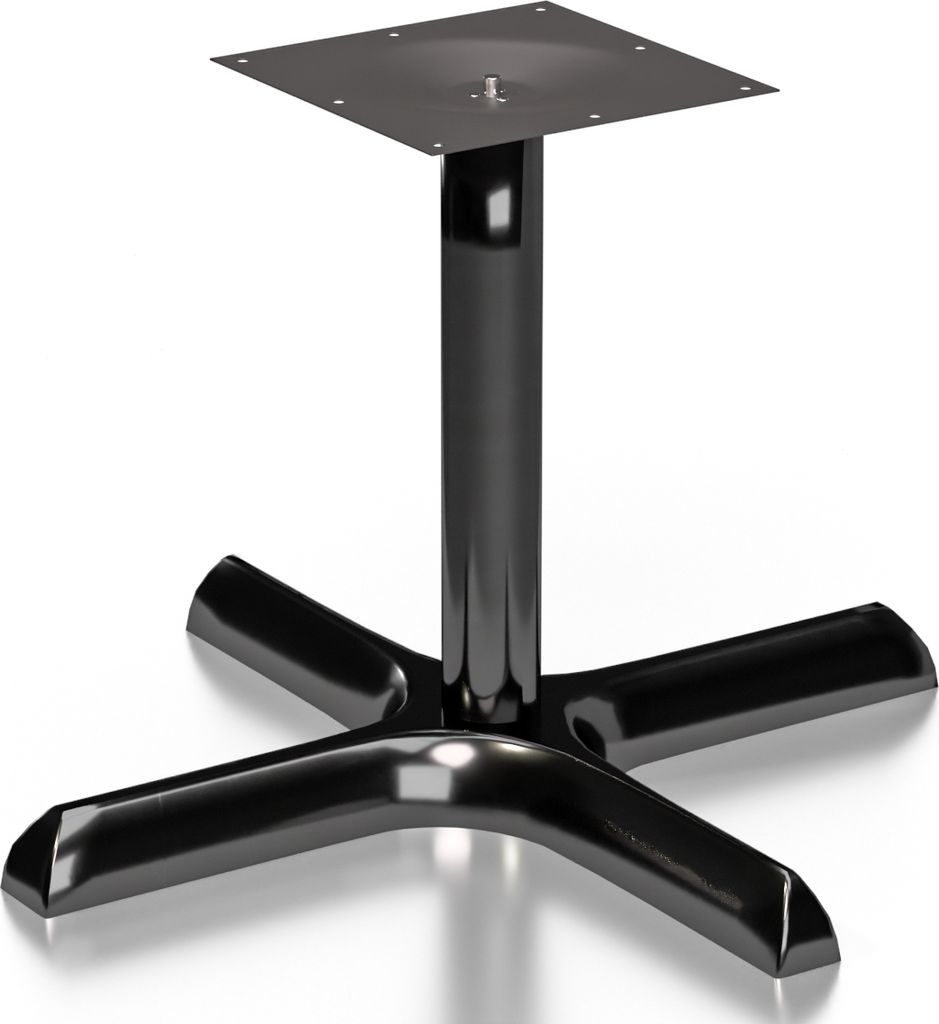 SAN.MARCO | Bistro Lounge Tischgestell | Schwarz | 4 Fuß: Ø 57 cm | Säule: 7,6 x 46 cm | Tischgestelle Outdoor, Tischgestell Aluminium