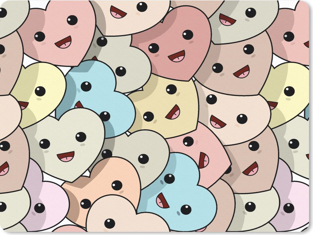 MuchoWow Mauspad Mousepad Herz - Muster - Baby 23x19 cm - Mousepads - Maus Mat - Pad - Mausunterlage - Schreibtischunterlage - Mauspad