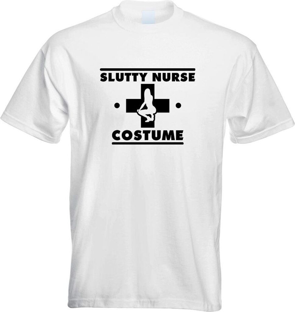 Kiwistar - T-Shirt - Weiss - Slutty Nurse Costume Outfit Motiv Bedruckt Funshirt Design Print - mit Motiv Bedruckt - Funshirt Design - Sport - Frei...