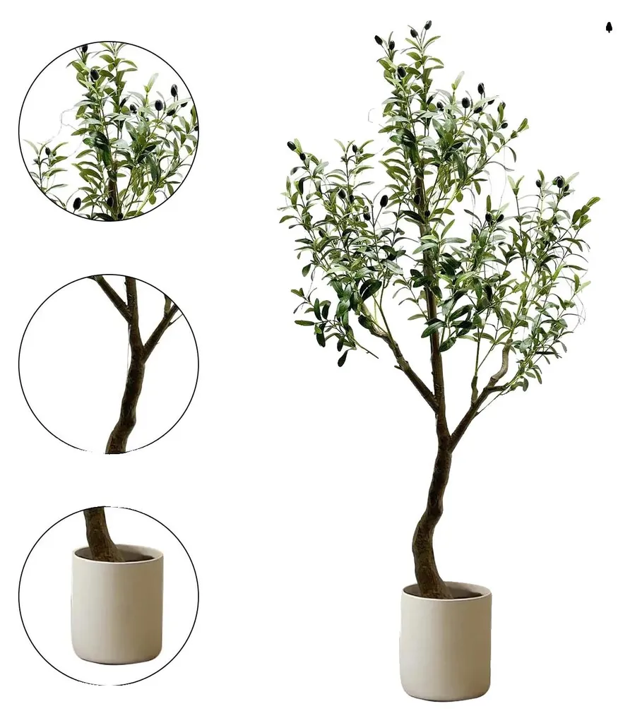 Fini les plantes qui meurent ! Olivier artificiel LED 150 cm réaliste