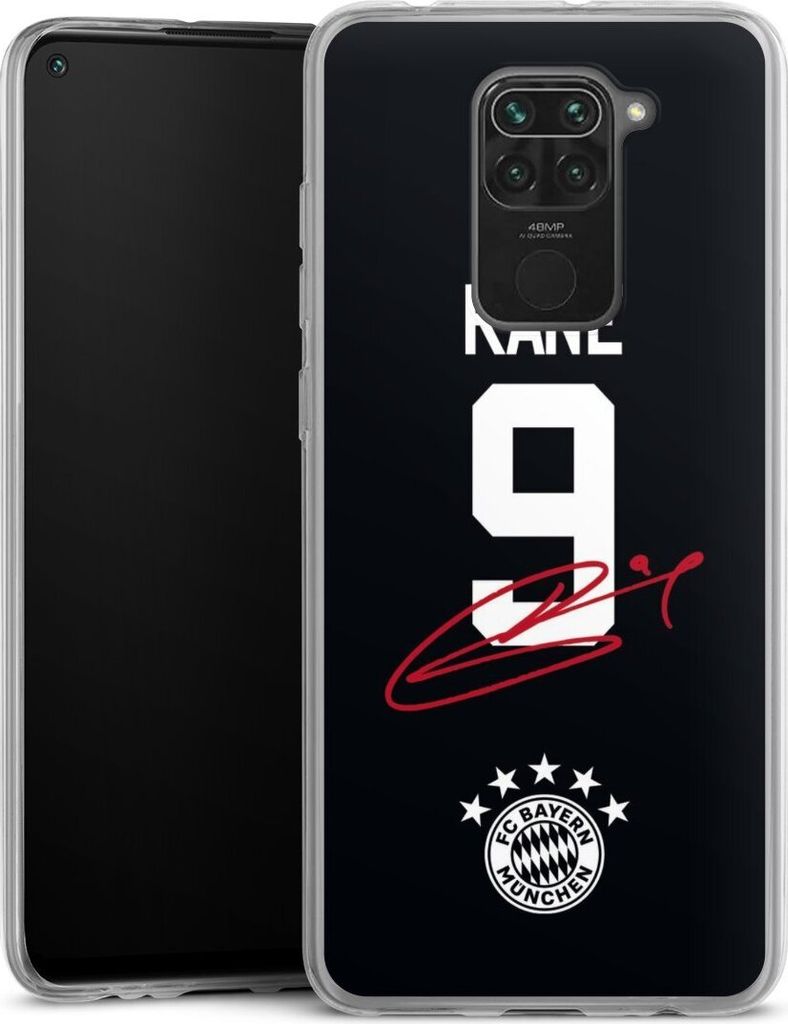 DeinDesign Slim Hülle für Xiaomi Redmi Note 9 Silikon Case Ultra Dünn Handyhülle FC Bayern München Trikot Harry Kane