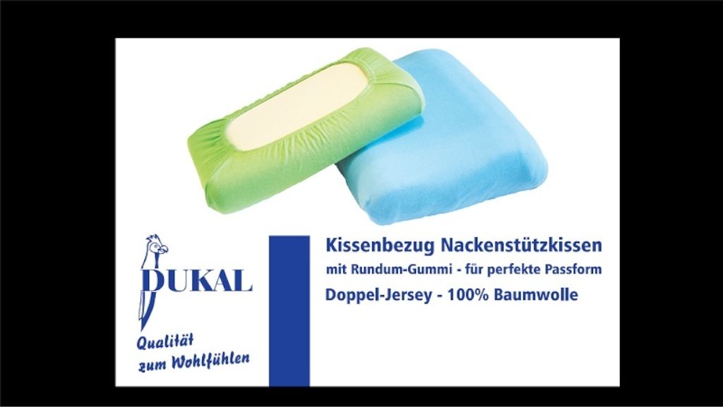Bezug Nackenstützkissen : Farbe - Schwarz, Größe - 35-40x65 cm