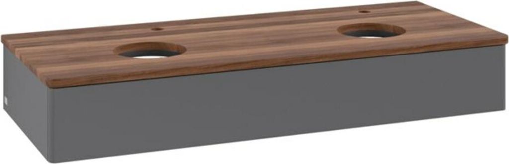 V&B Waschtischunterschrank ohne Frontstruktur, mit Beleuchtung Antao 120x19x50cm, HL, WBP w wa, A m Lac