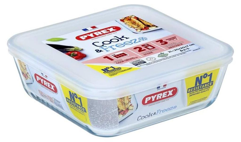 Pyrex Cook&Freeze contenitore quadrato con coperchio, 19 x Immagine del prodotto 