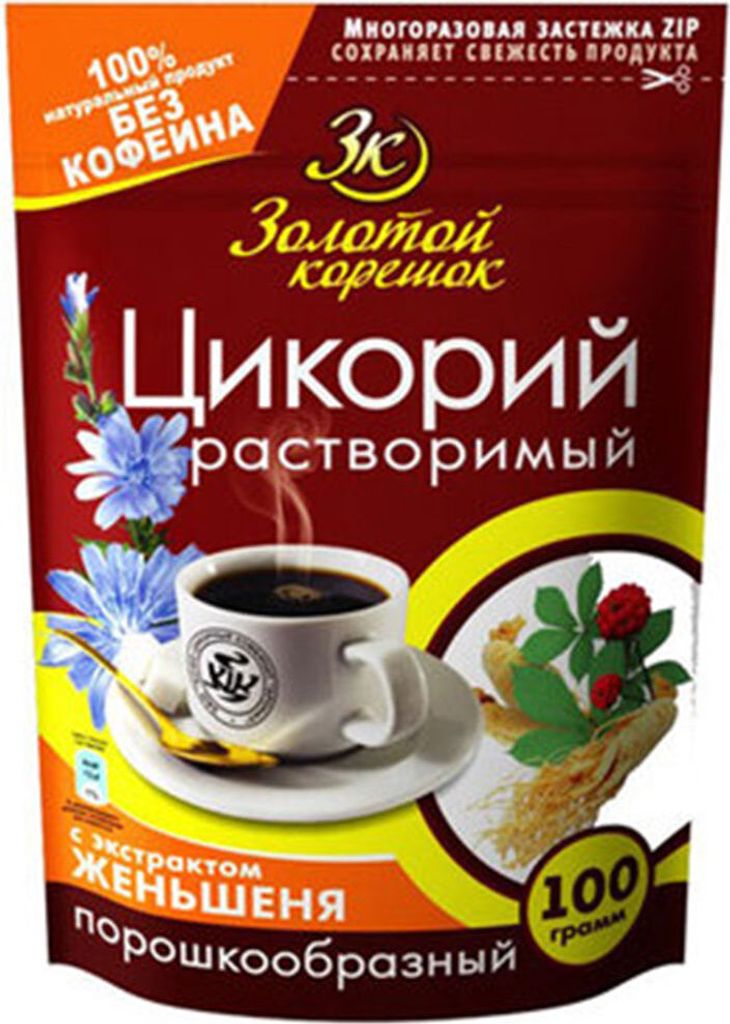 Zichorienkaffee mit Ginseng-Extrakt 100g ohne Koffein Produktbild 