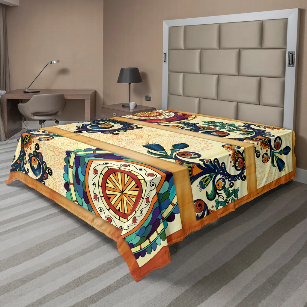 Lenzuolo Piano Boho ABAKUHAUS 275x260 cm | Design Orientale Multicolore