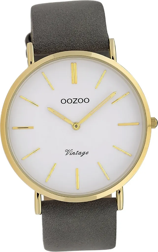 Oozoo Orologio Vintage Donna Grigio Scuro Pelle D2UOC20079 Originale