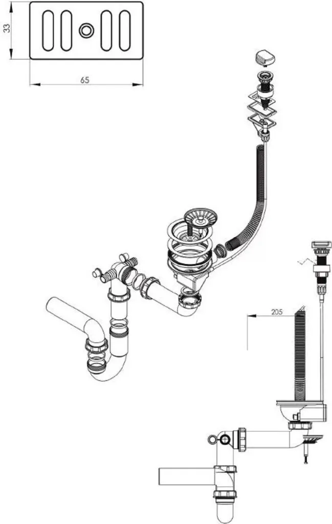 Lavello QLS 76x44 Runner Grey 11198 | Lavello Cucina con Sgocciolatoio - 4