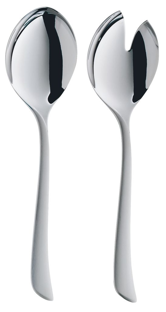 WMF Virginia Salatbesteck 2-teilig Salatgabel Servierlöffel Cromargan protect Edelstahl rostfrei teilmattiert extrem kratzbeständig