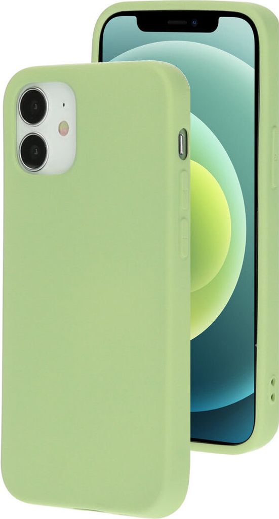 Mobiparts iPhone 12 Mini Silikon Hülle Backcover - Pistache Green
