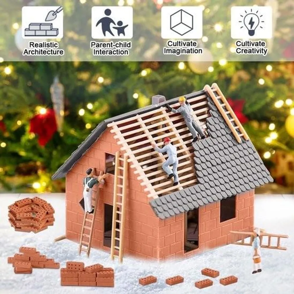 Mini Briques Rouges 50 Pièces - Matériau de Construction pour Miniatures