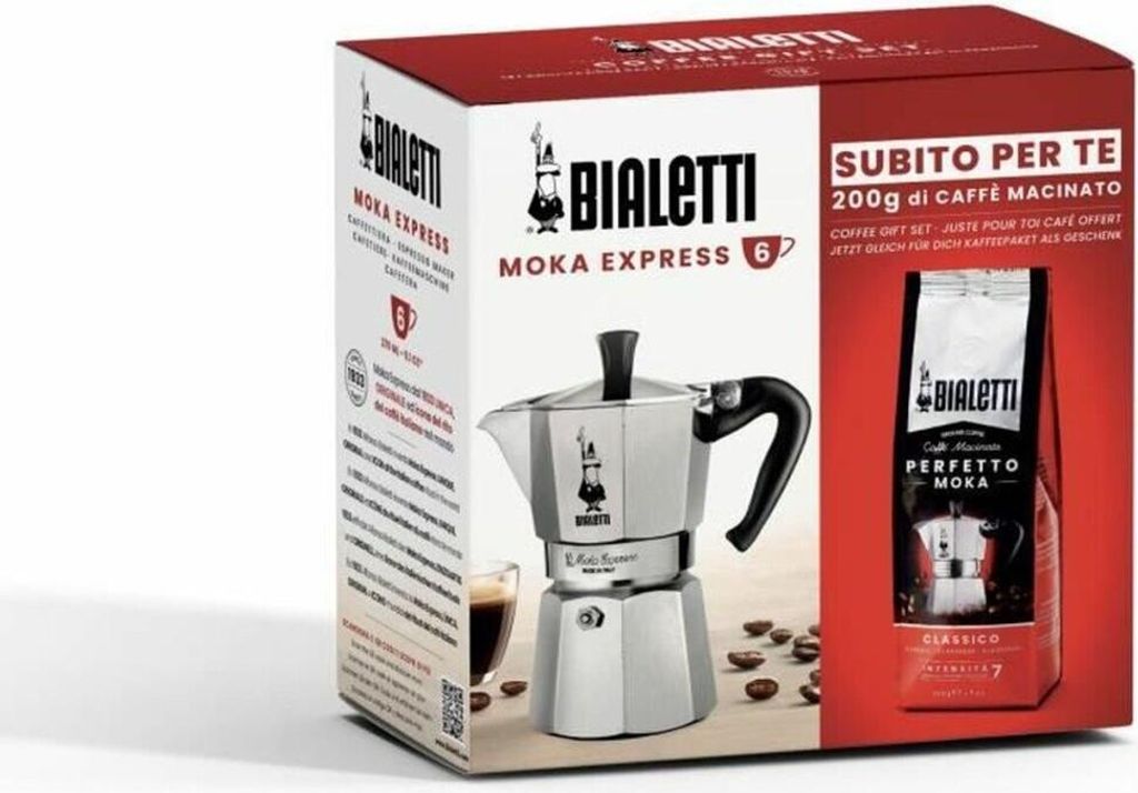 Italienische Kaffeemaschine Bialetti Moka Classico Grau
