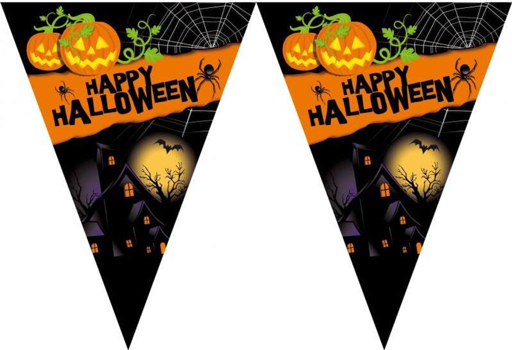 Happy Halloween Kinder Geburtstag Wimpel Kette Flaggen Girlande Kürbis Spinne