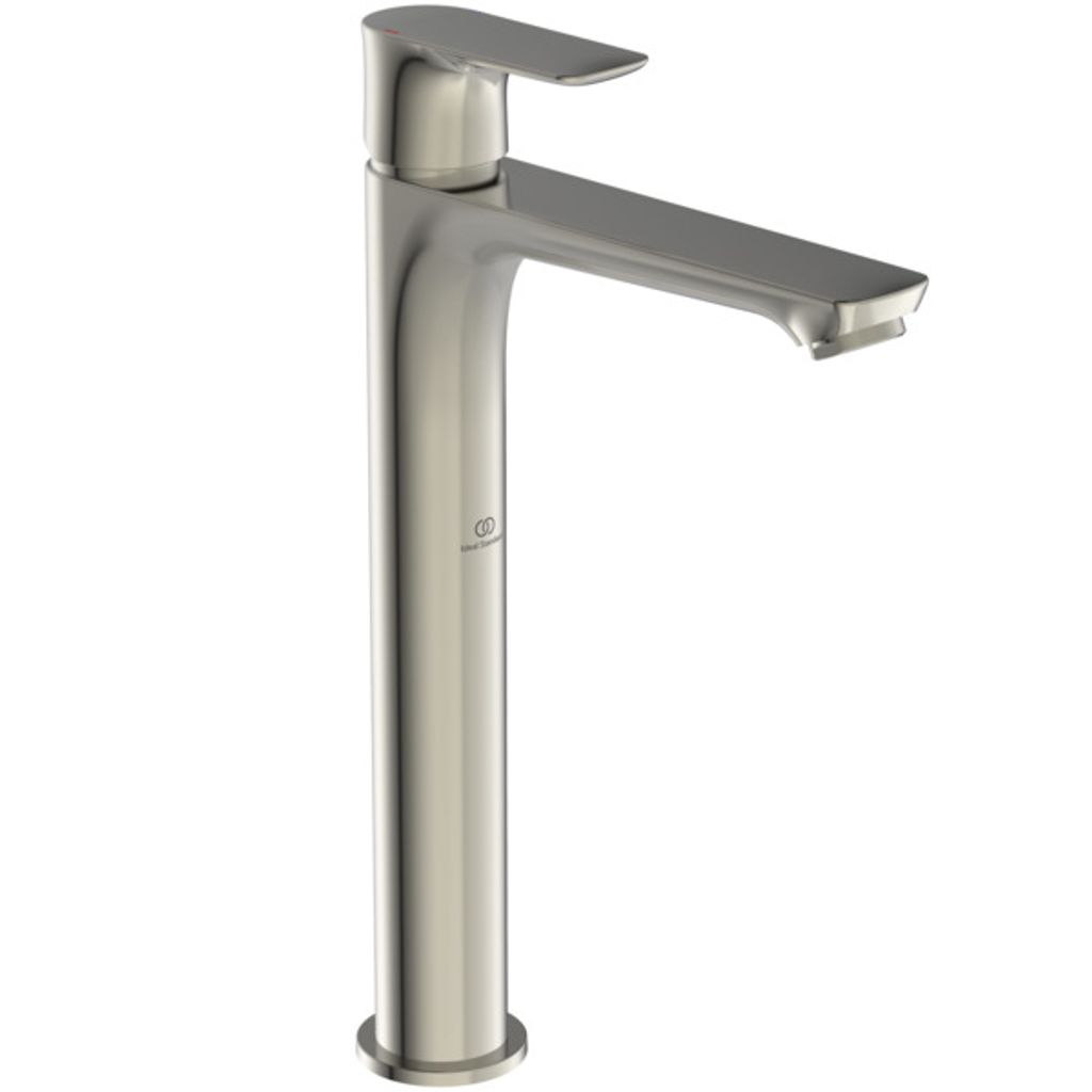 Ideal Standard Waschtischarmatur Connect Air ohne Ablaufgarnitur verlängerter Sockel, Ausladung 150mm A7027GN Silver Storm