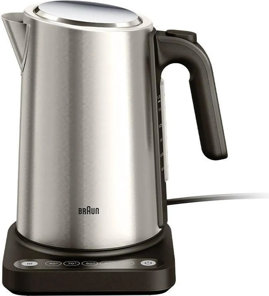 Braun WK 5205 BK Bouilloire Électrique 1,7L en Acier Inoxydable Noir