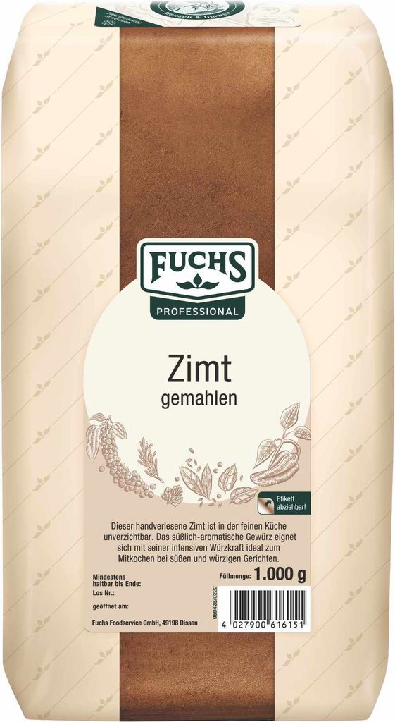 Fuchs Professional Zimt gemahlenes zart süß würziges Produktbild 