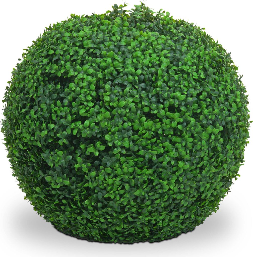 Künstlicher Busch MCW-L77, Buchskugel Dekopflanze Buchsbaumkugel Kunstpflanze Buxus, Outdoor Ø 55cm grün