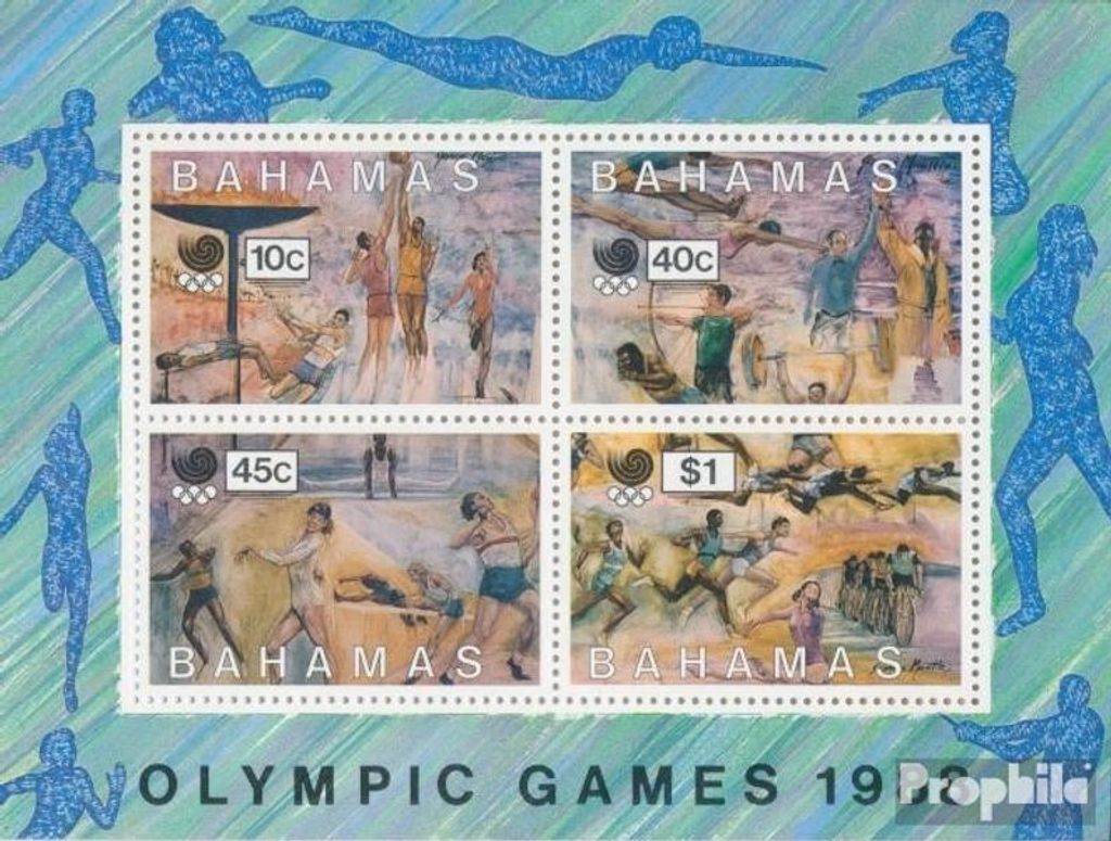 Briefmarken Bahamas 1988 Mi Block54 (kompl.Ausg.) postfrisch Olympische Sommerspiele