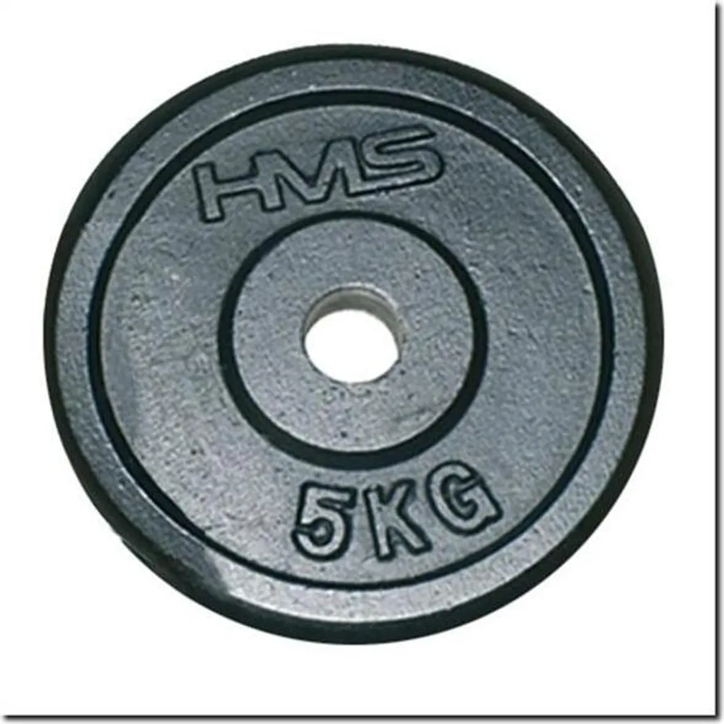 Poids de musculation 5 kg Disque d'haltères noir Tcz05 HMS en fonte
