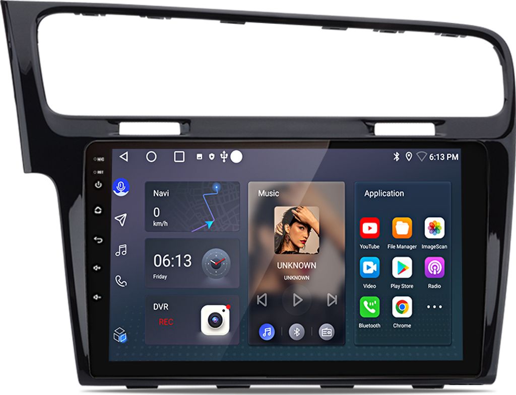 2+64 android13 autoradios carplay Für Golf VII 2013-2017 Autoradio Android auto mit Navi BT Silber SWC WIFI RDS USB