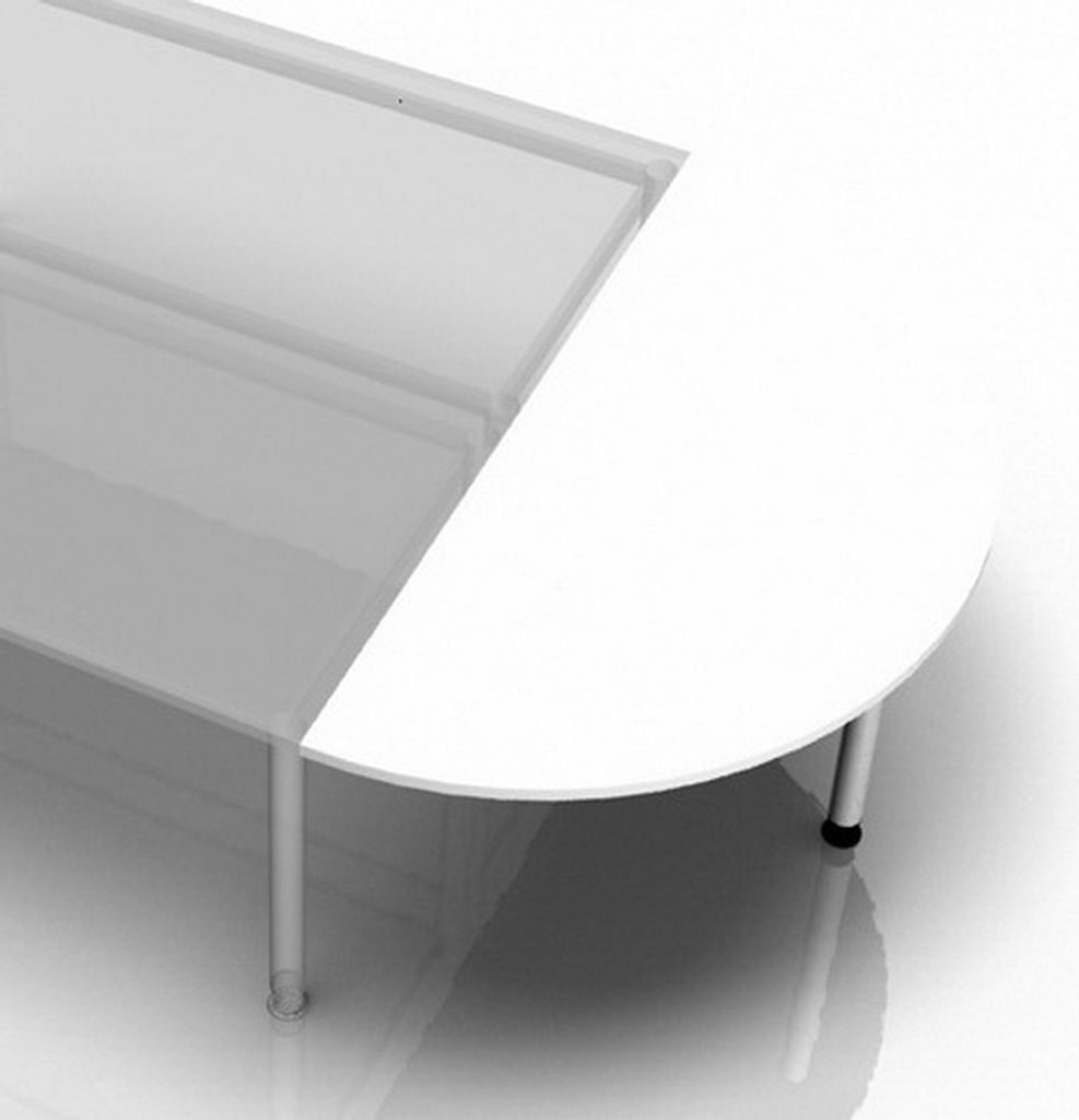 Ansatztisch Halbkreis HA160, 160 x 80 cm