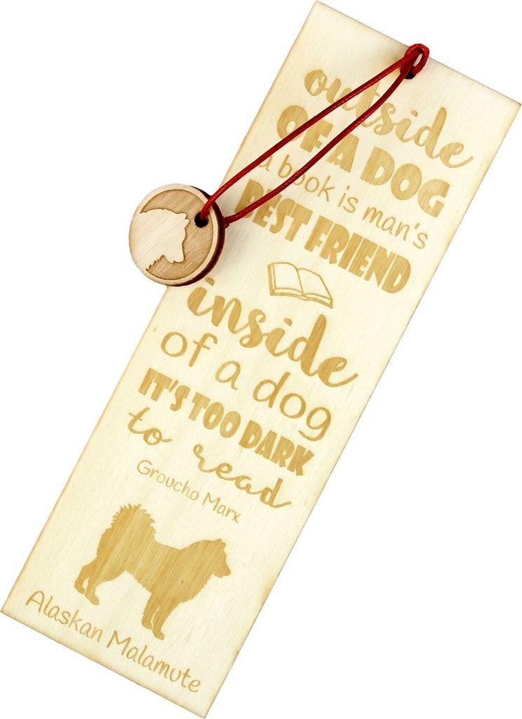 Alaskan Malamute, Alaskischer Malamute - Lesezeichen mit Hund, personalisiertes Lesezeichen, Geschenk für Bücherwurm von der Marke Art-Dog