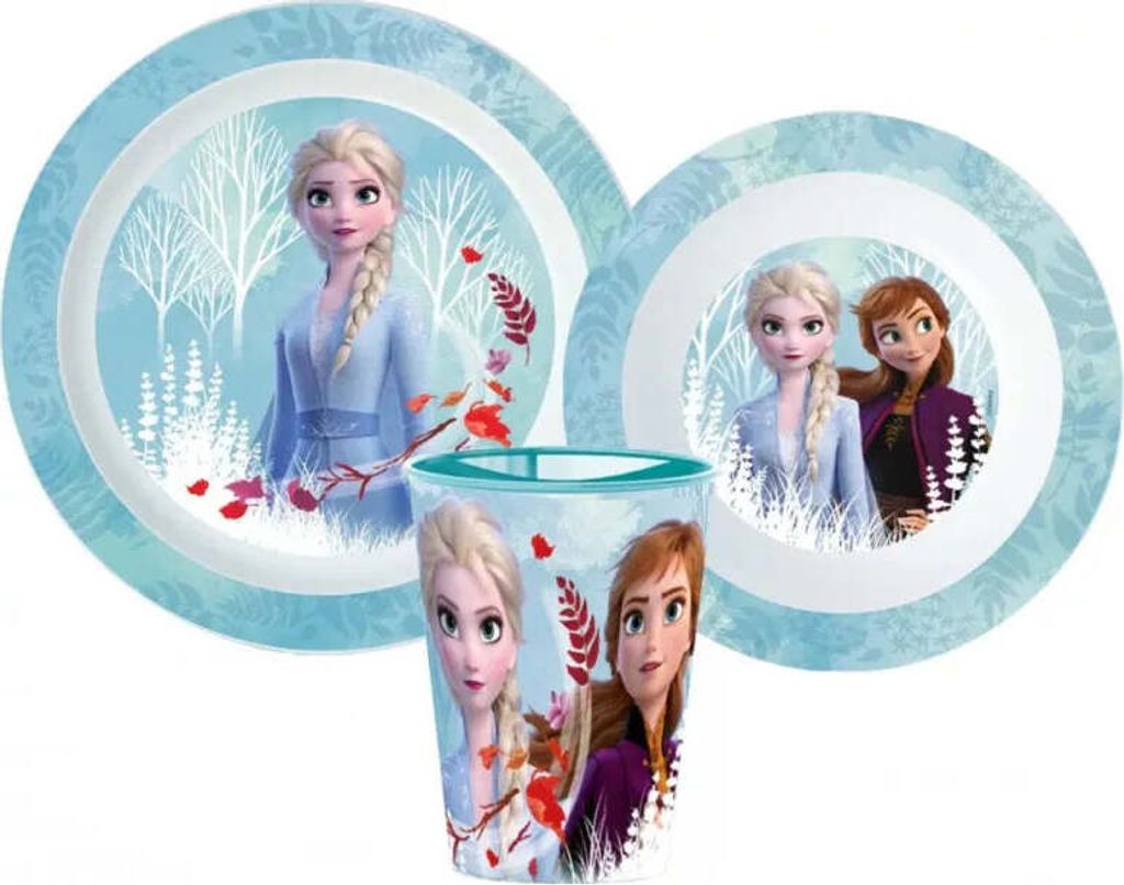 Disney Die Eiskönigin Elsa Kinder Geschirr-Set 3 teilig Produktbild 