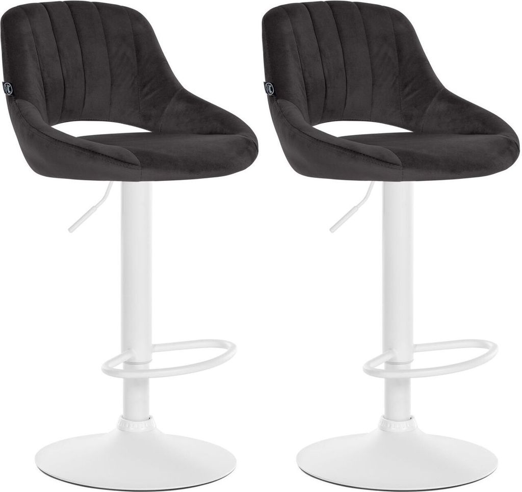 2er Set Barhocker Milet Samt W schwarz