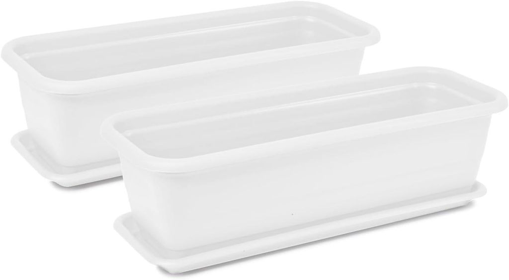 Tymar Blumenkasten mit Untersetzer, 2 Stück, Balkonkasten, Produktbild 