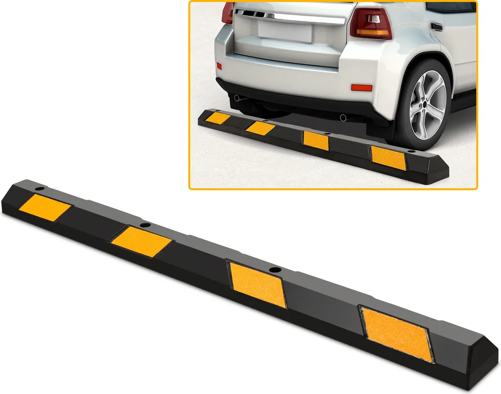 Protection de parking caoutchouc : évitez les chocs contre les murs 183cm