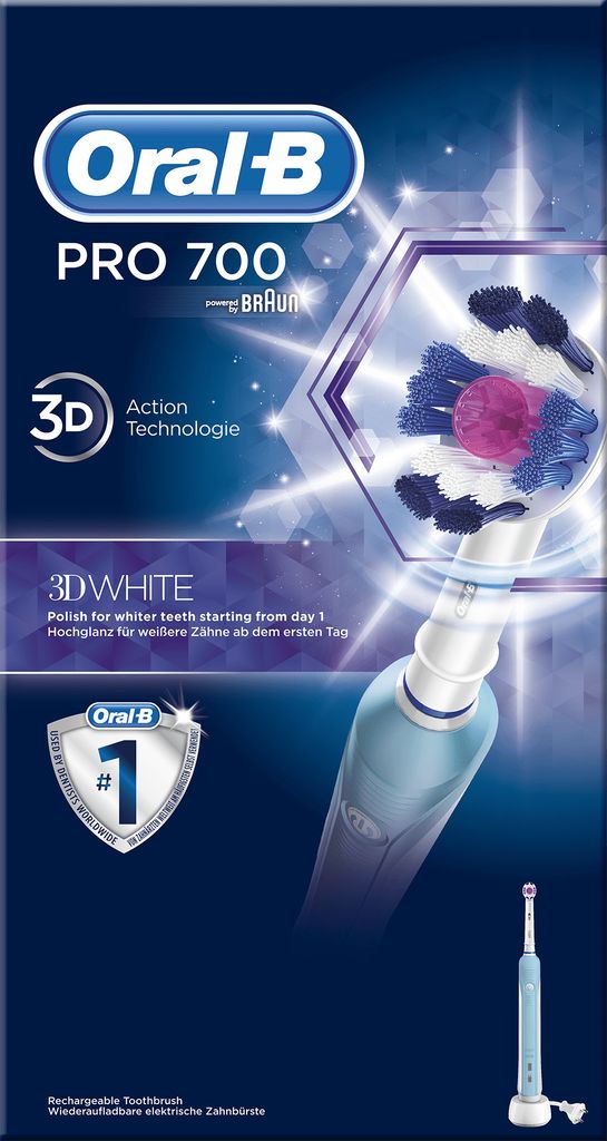 Oral-B Elektrische Zahnbürste PRO 700 weiß/blau Produktbild 11