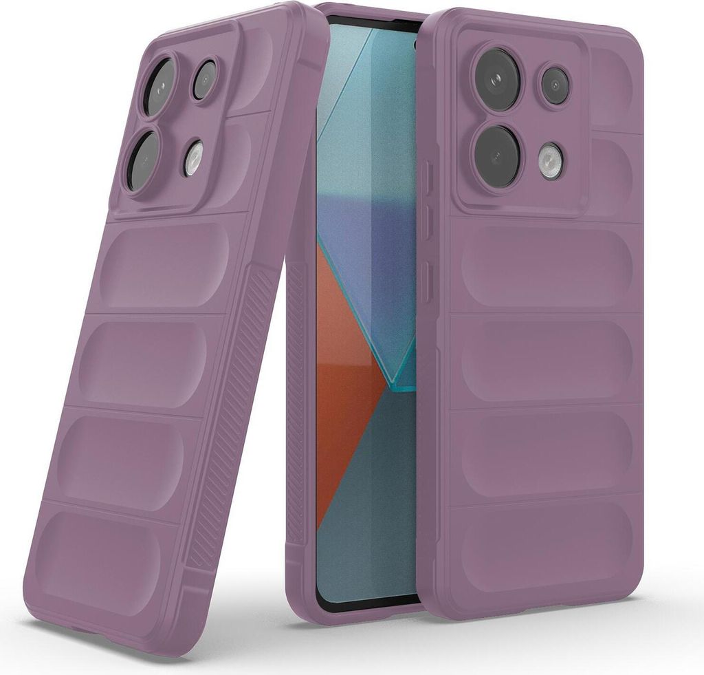 Handy Hülle für Xiaomi Redmi Note 13 Pro 5G Grip Case Cover Schutzhülle Softgrip Farbe: Violett