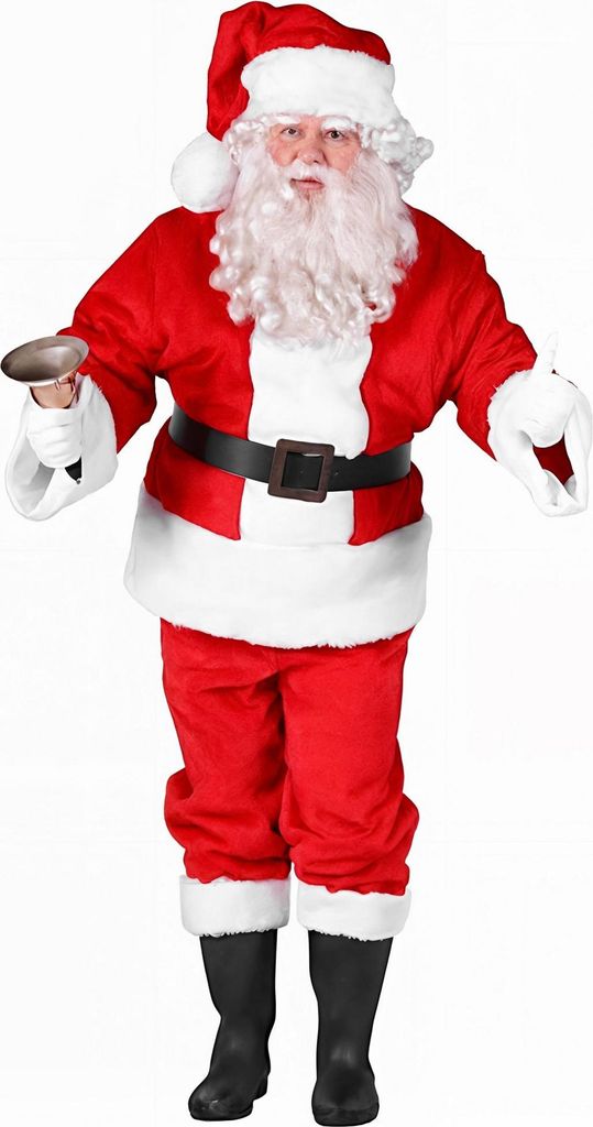Plüsch Weihnachtsmann Kostüm - für Weihnachten Größe: XL