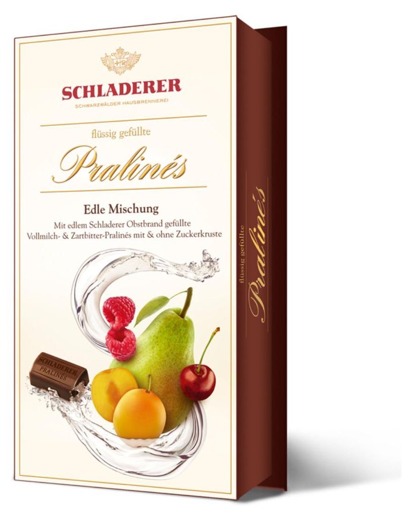 Schladerer Edle Mischung Pralines mit Obstbrand gefüllte Produktbild 