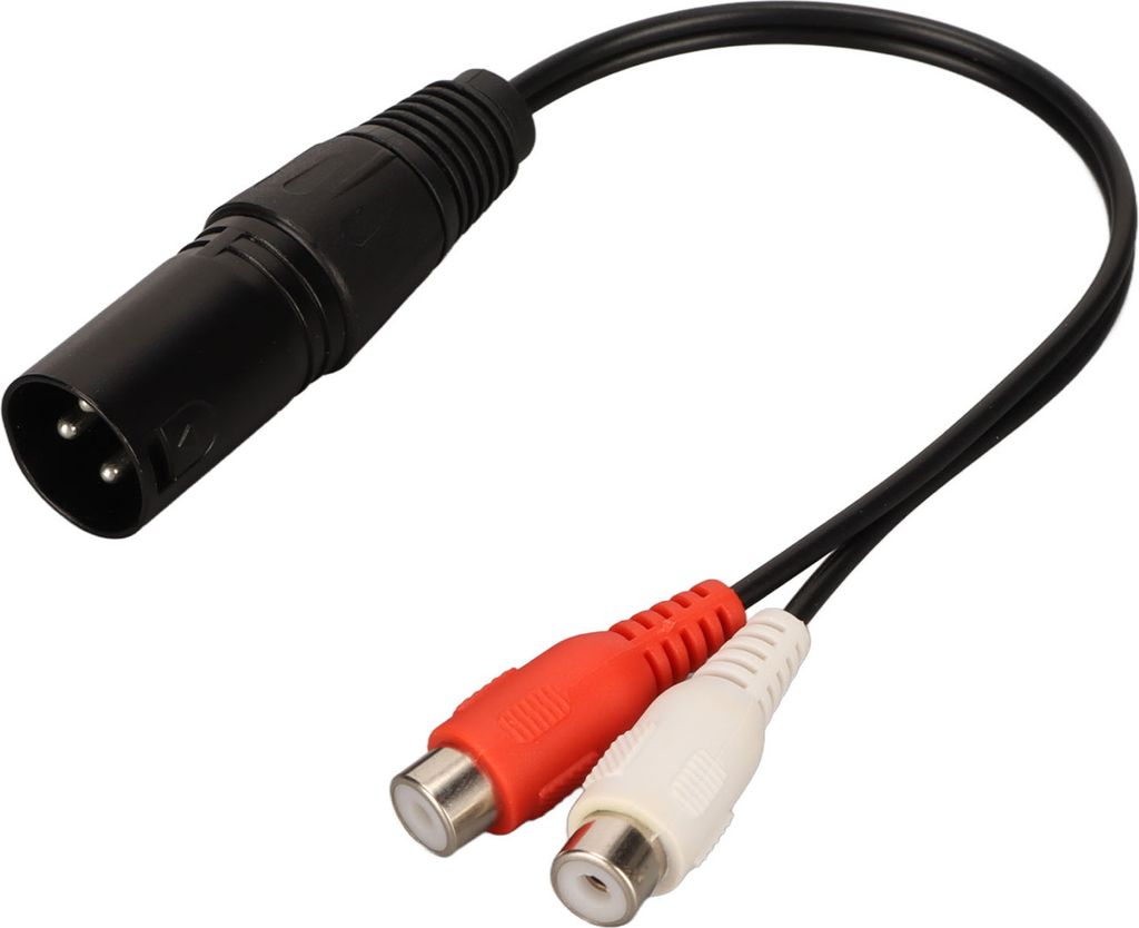 XLR Stecker auf 2 RCA Buchsen Y Splitter Kabel 3 Pin 0.6 Fuß Rauschunterdrückung Soundkabel Adapter für Mischpulte Leistungsverstärker