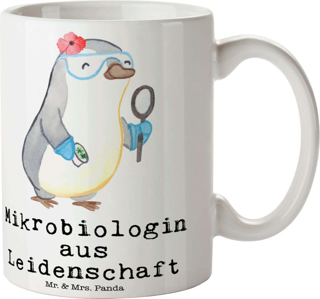 Mr. & Mrs. Panda Kaffeetasse Mikrobiologin Leidenschaft - Weiß - Geschenk, Forschung, Tasse, Kaffeepott, Labor, Beruf, Spruch, Naturwissenschaftle...