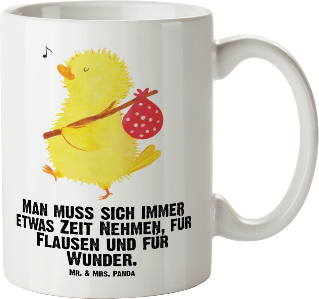 Mr. & Mrs. Panda Haferl Küken Wander - Weiß - Geschenk, Ostereier, Frohe Ostern, jumbotasse, Wunder, Grüße, Henkeltasse, Große Tasse, Keramikt...