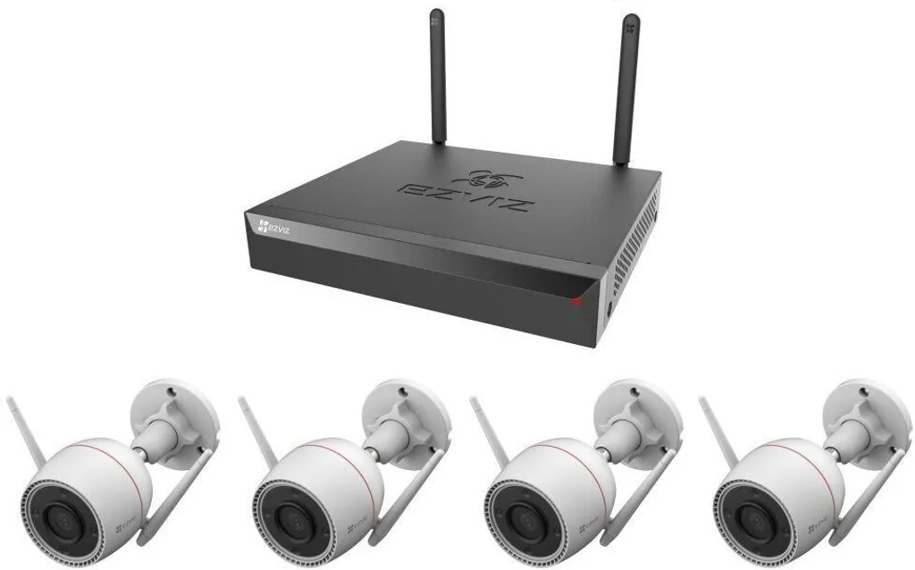 Kit de surveillance EZVIZ H3C 2K+ avec NVR X5S et 4 caméras WiFi IP