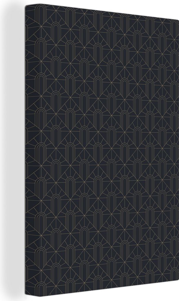 OneMillionCanvasses - Leinwandbilder - 90x140 cm, Geometrie - Art deco - Modernismus - Luxus, Wandbilder Kunstdruck Wanddekoration - Foto auf Lei...