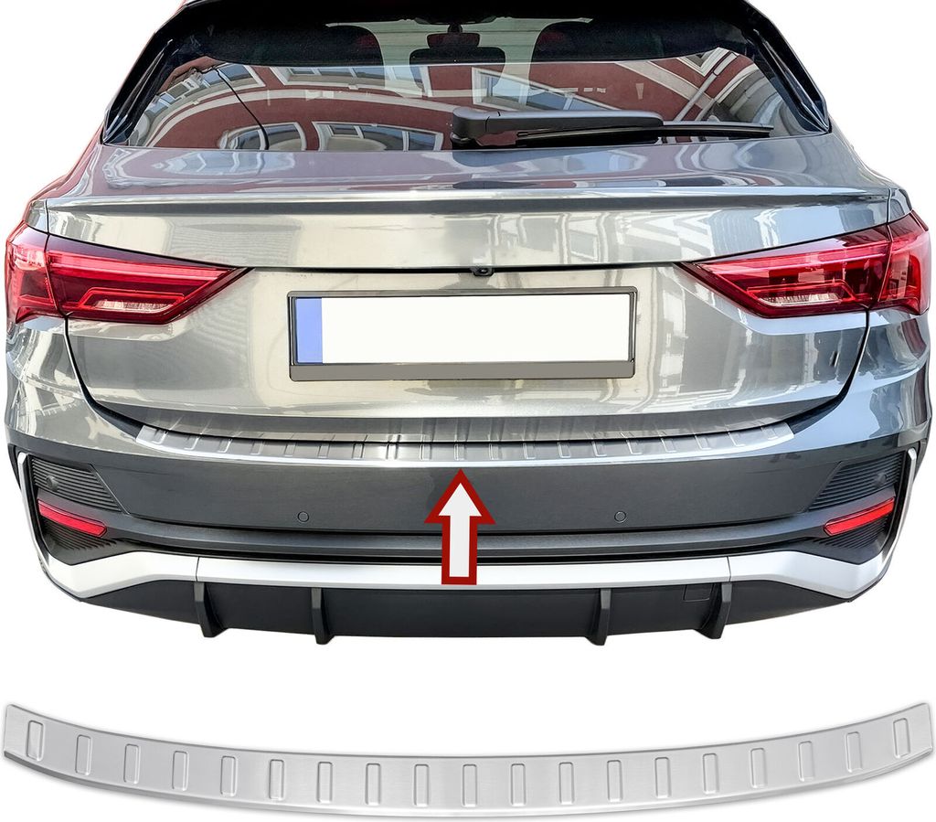 MATT Edelstahl Ladekantenschutz Stoßstange Schutz Abdeckung für Audi