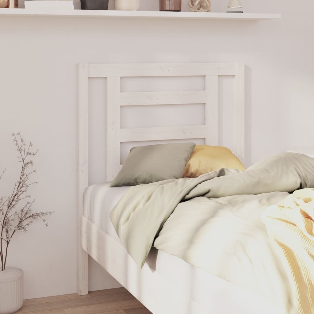 vidaXL Kopfteil Weiß 81x4x100 cm Massivholz Kiefer - Kopfteil - Kopfteile - Bettkopfteil - Holzkopfteil